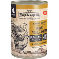 Produktbild von Wiejska Zagroda Kitten Nassfutter Pute und Huhn mit hohem Fleischanteil getreidefrei 400g Dose - 12 x 400 g