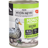 Produktbild von WIEJSKA ZAGRODA Nassfutter Ente Monoprotein für adulte Hunde getreidefrei und glutenfrei 400 g