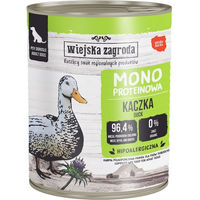 Produktbild von WIEJSKA ZAGRODA Nassfutter Ente Monoprotein Stückchen in Sauce für adulte Hunde getreidefrei glutenfrei 800 g