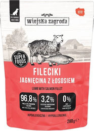 Wiejska Zagroda Nassfutter Filets Lamm und Lachs für adulte Hunde getreidefrei und hypoallergen 280 g – Bild 1 von 1