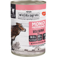 Produktbild von WIEJSKA ZAGRODA Nassfutter für adulte Katzen mit Rind Monoprotein, getreidefrei und glutenfrei, 400 g