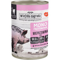 Produktbild von WIEJSKA ZAGRODA Nassfutter für adulte Katzen mit Schweinefleisch Monoprotein Stückchen in Sauce 400 g