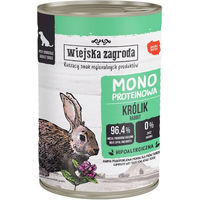 Produktbild von WIEJSKA ZAGRODA Nassfutter Kaninchen Monoprotein für adulte Hunde getreidefrei glutenfrei 400 g