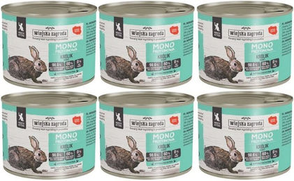 Produktbild von WIEJSKA ZAGRODA Nassfutter Kaninchen Monoprotein für Kätzchen getreidefrei glutenfrei 6x200 g