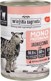 WIEJSKA ZAGRODA Nassfutter Lamm Monoprotein für adulte Katzen getreidefrei und glutenfrei 400 g – Bild 1 von 1