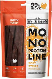 Produktbild von WIEJSKA ZAGRODA Streifen Snacks mit Pute Monoprotein für Hunde Adult 100 g