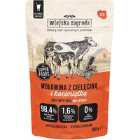 Produktbild von WIEJSKA ZAGRODA Superfoods Katzen Nassfutter Rind und Kalb mit Katzenminze Pastete getreidefrei für adulte Katzen 100 g