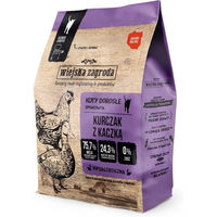 Produktbild von WIEJSKA ZAGRODA Trockenfutter Huhn und Ente für adulte Katzen getreidefrei 400 g
