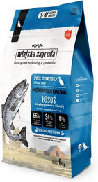 Produktbild von WIEJSKA ZAGRODA Trockenfutter Lachs Monoprotein getreidefrei für adulte Hunde S/M 6 kg