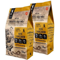 Produktbild von WIEJSKA ZAGRODA Trockenfutter Pute mit Huhn für Kätzchen getreidefrei und glutenfrei 2x1,6 kg