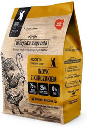 Produktbild von WIEJSKA ZAGRODA Trockenfutter Pute mit Huhn für Kätzchen getreidefrei und glutenfrei 400 g