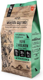 WIEJSKA ZAGRODA Trockenfutter Pute mit Kaninchen für adulte Hunde getreidefrei und hypoallergen 9 kg – Bild 1 von 1