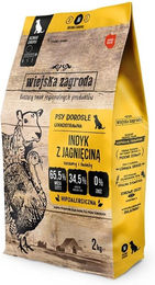 Produktbild von WIEJSKA ZAGRODA Trockenfutter Pute mit Lamm für adulte Hunde Mittelgroß getreidefrei 2 kg