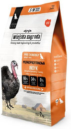 Produktbild von WIEJSKA ZAGRODA Trockenfutter Pute Monoprotein getreidefrei für adulte S/M Hunde 2 kg