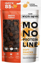 Produktbild von WIEJSKA ZAGRODA weiche Belohnungssnacks mit Pute Monoprotein für Hunde Adult 115 g