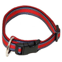 Produktbild von Wienerlock Hundehalsband aus Polyamid Rot mit Muster 55-90cm mit Zugentlastung und wasserabweisender Eigenschaft