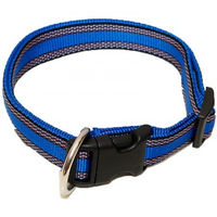 Produktbild von Wienerlock Hundehalsband aus wasserabweisendem Nylon in Blau mit Zugentlastung