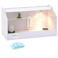 Produktbild von Wiesenfield Kükenaufzuchtbox für Geflügel mit regelbarer Wärme und Licht inkl. Tränke Napf Hygienematten und Thermo- Hygrometer 78 x 40 x 42 cm