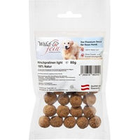 Produktbild von Wild & Fein Hirschpraline light Kausnack für Hunde hypoallergen ohne Farb- und Aromastoffe 80g