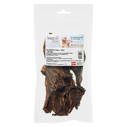 Wild & Fein Hundesnack Hirschfleisch Chips 100g Monoprotein Hypoallergen – Bild 1 von 4