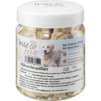 Produktbild von Wild & Fein Hundesnack Hühnchenbrustfilet gefriergetrocknet Monoprotein Hypoallergen 80 g