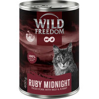 Produktbild von Wild Freedom Adult Katzenfutter Ruby Midnight Schwein Rind und Kaninchen getreidefrei 6 x 400 g - 6 x 400 g