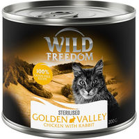 Produktbild von Wild Freedom Adult Sterilised Katzenfutter Kaninchen & Huhn getreidefrei 6 x 200 g - 6 x 200 g