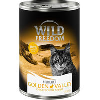 Produktbild von Wild Freedom Adult Sterilised Katzenfutter Kaninchen & Huhn getreidefrei 6 x 400 g - 6 x 400 g