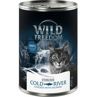 Produktbild von Wild Freedom Adult Sterilised Katzenfutter Lachs und Huhn getreidefrei 6 x 400 g - 6 x 400 g