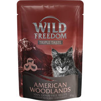Produktbild von Wild Freedom Katzen Nassfutter American Woodlands Huhn mit Rind Stückchen in Sauce getreidefrei 8 x 85 g