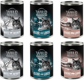 Produktbild von Wild Freedom Katzenfutter Adult Getreidefrei Mixpaket 6 x 400 g Forelle Schwein Pferd