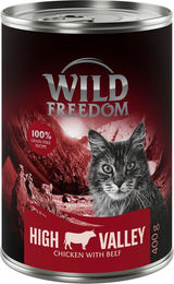 Produktbild von Wild Freedom Katzenfutter Adult Rind Wild Huhn Getreidefrei 6 x 400 g - 6 x 400 g