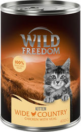 Produktbild von Wild Freedom Kitten Nassfutter Kalb & Huhn Getreidefrei 6 x 400 g