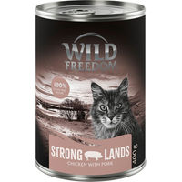 Produktbild von Wild Freedom Strong Lands Katzen Nassfutter Adult Huhn und Schwein Getreidefrei 6 x 400 g