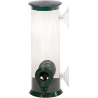 Produktbild von Wildbird Discovery Fenster-Futtersilo für Erdnüsse aus Kunststoff in Grün und Transparent 21 cm