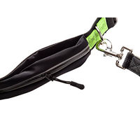 Produktbild von Wildborn Joggingleine mit verstellbarem Bauchgurt und wasserdichter Tasche, reflektierend und elastisch, 120 cm, Schwarz - 120 cm