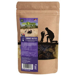 Wildborn Natural Turkey Bites Hundesnack Trockenfleisch Truthahn und Lachs 200 g ohne Konservierungsstoffe - 200 g – Bild 1 von 2