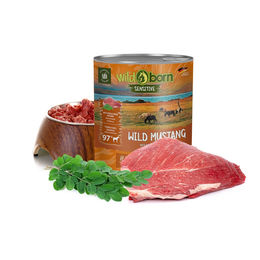 Produktbild von Wildborn Wild Mustang Hundefutter Adult Pferdefleisch Nassfutter getreidefrei und glutenfrei 6x800g - 6 x 800 g