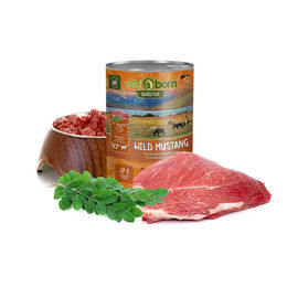 Wildborn Wild Mustang Hundefutter Nassfutter mit Pferdefleisch Adult Getreidefrei und Glutenfrei 6x400g - 6 x 400 g – Bild 1 von 2