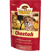 Produktbild von Wildcat Cheetah Wild Katzenfutter Lamm & Lachs Adult Getreidefrei Glutenfrei Laktosefrei 7 x 100 g