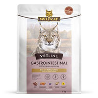 Produktbild von Wildcat VetLine Gastrointestinal Ente Trockenfutter für erwachsene Katzen zur Unterstützung von Magen-Darm und Pankreas 3kg