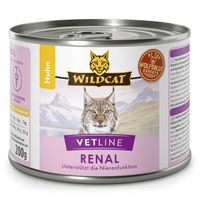 Produktbild von Wildcat VetLine Renal Huhn Nassfutter für erwachsene Katzen Diätfutter 200g