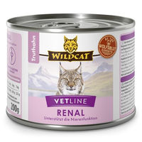 Produktbild von Wildcat VetLine Renal Truthahn Nassfutter für erwachsene Katzen zur Unterstützung der Nierenfunktion 200g