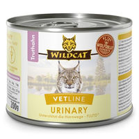 Produktbild von Wildcat VetLine Urinary Truthahn Nassfutter für erwachsene Katzen Diätfutter zur Unterstützung der Harnwege 200g