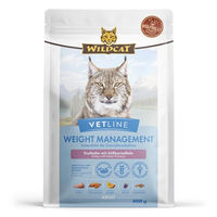 Produktbild von Wildcat VetLine Weight Management Truthahn Trockenfutter für erwachsene Katzen zur Gewichtskontrolle und bei Diabetes 3kg
