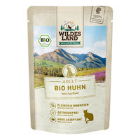 Produktbild von Wildes Land Bio Hundefutter Huhn mit Lachsöl getreidefrei 12x85 g