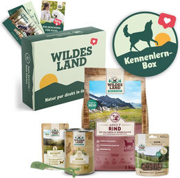 Wildes Land Bio Kennenlernpaket für Hunde Adult Getreidefrei Rind und Huhn – Bild 1 von 2