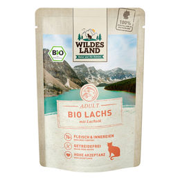 Wildes Land Bio Lachs PUR mit Lachsöl Getreidefrei 12x85 g – Bild 1 von 2