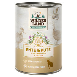Wildes Land Cat Classic Adult Katzenfutter Ente und Pute in Sauce getreidefrei 6 x 400 g - 6 x 400 g – Bild 1 von 4
