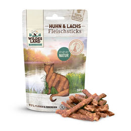 Wildes Land Cat Fleischsticks Huhn und Lachs 50 g - 9 x 50 g – Bild 1 von 4